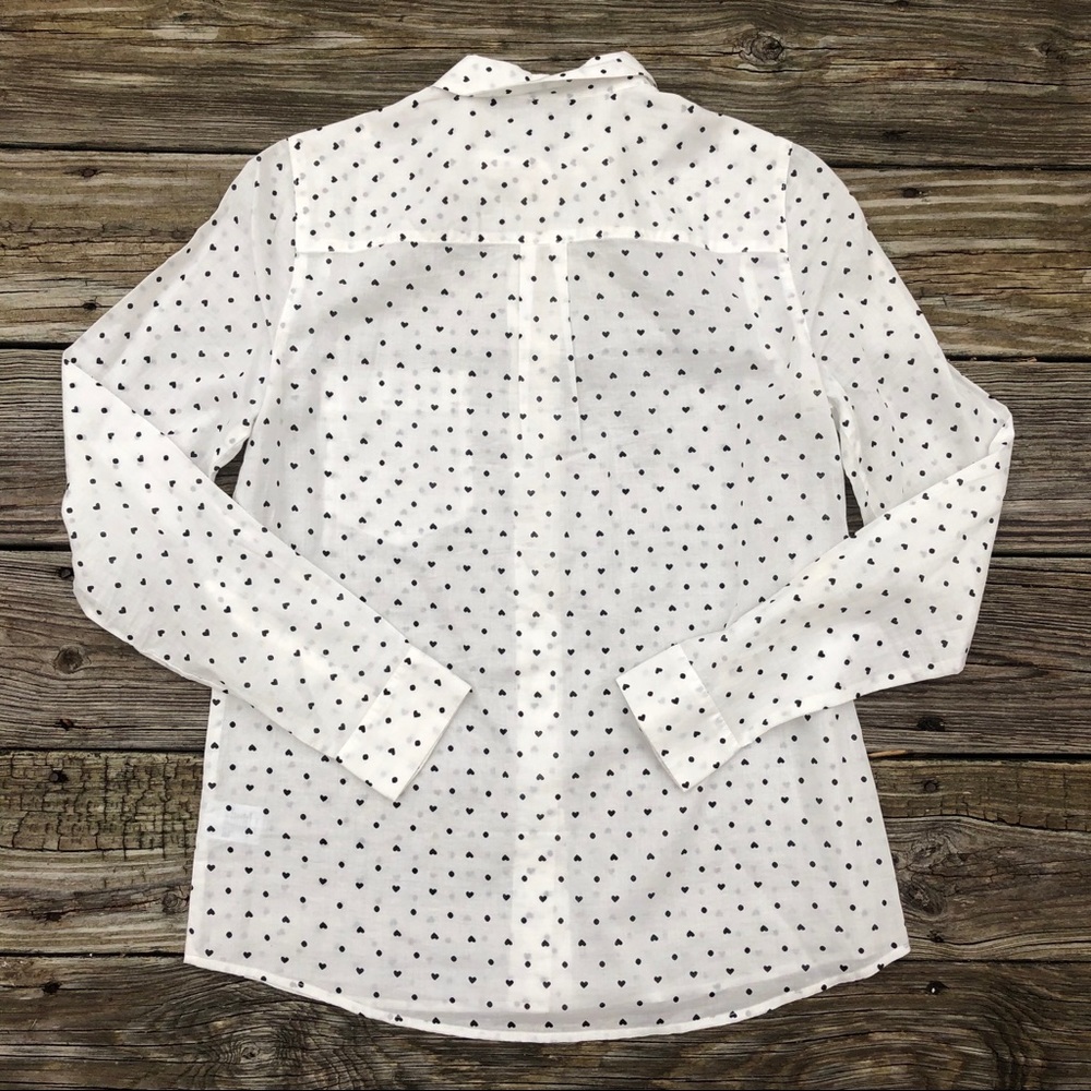 Euc Madewell Button Down Size Smallwith Hearts - image 6